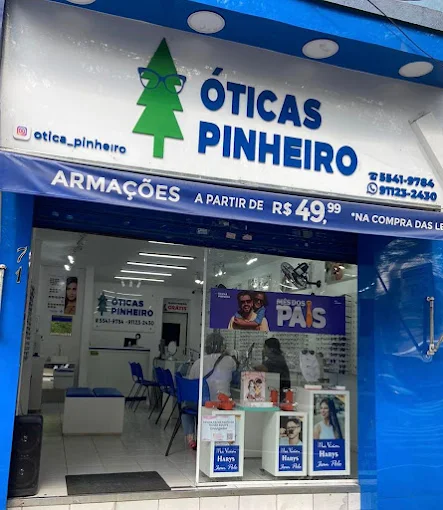 Fachada da Óticas Pinheiro na Rua Amador Bueno, 71 — Santo Amaro